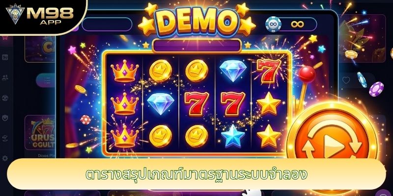 ตารางสรุปเกณฑ์มาตรฐานระบบจำลอง